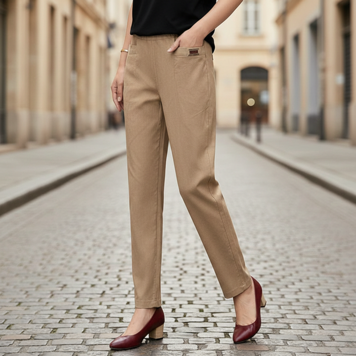 Pantalon droit longueur totale pour femme