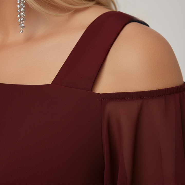 Ensemble en mousseline pour femme soirée deux pièces élégant