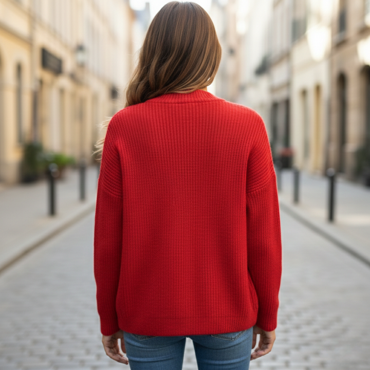 Cárdigan de punto para mujer, abierto al frente, de manga larga