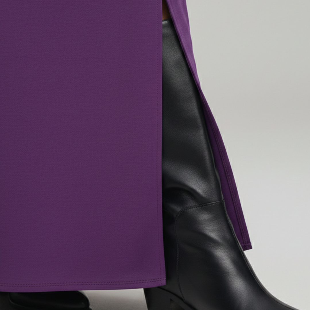 Vestido Maxi con Nudo Lateral de Manga Larga para Mujeres