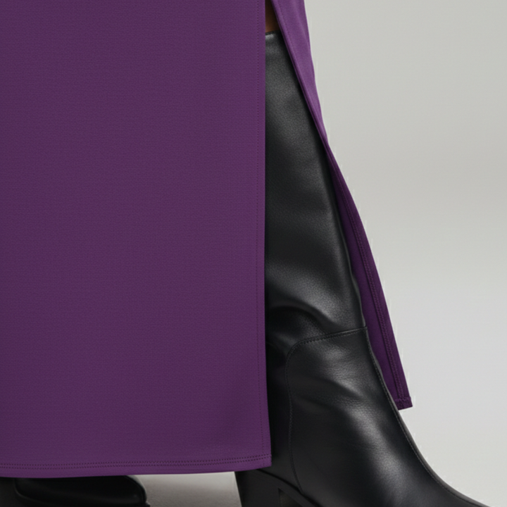 Vestido Maxi con Nudo Lateral de Manga Larga para Mujeres