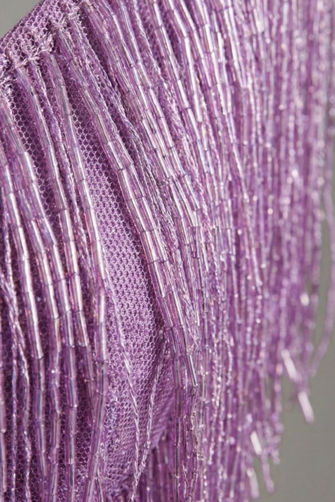 Robe courte à franges pailletées pour femme, sans manches, col en V