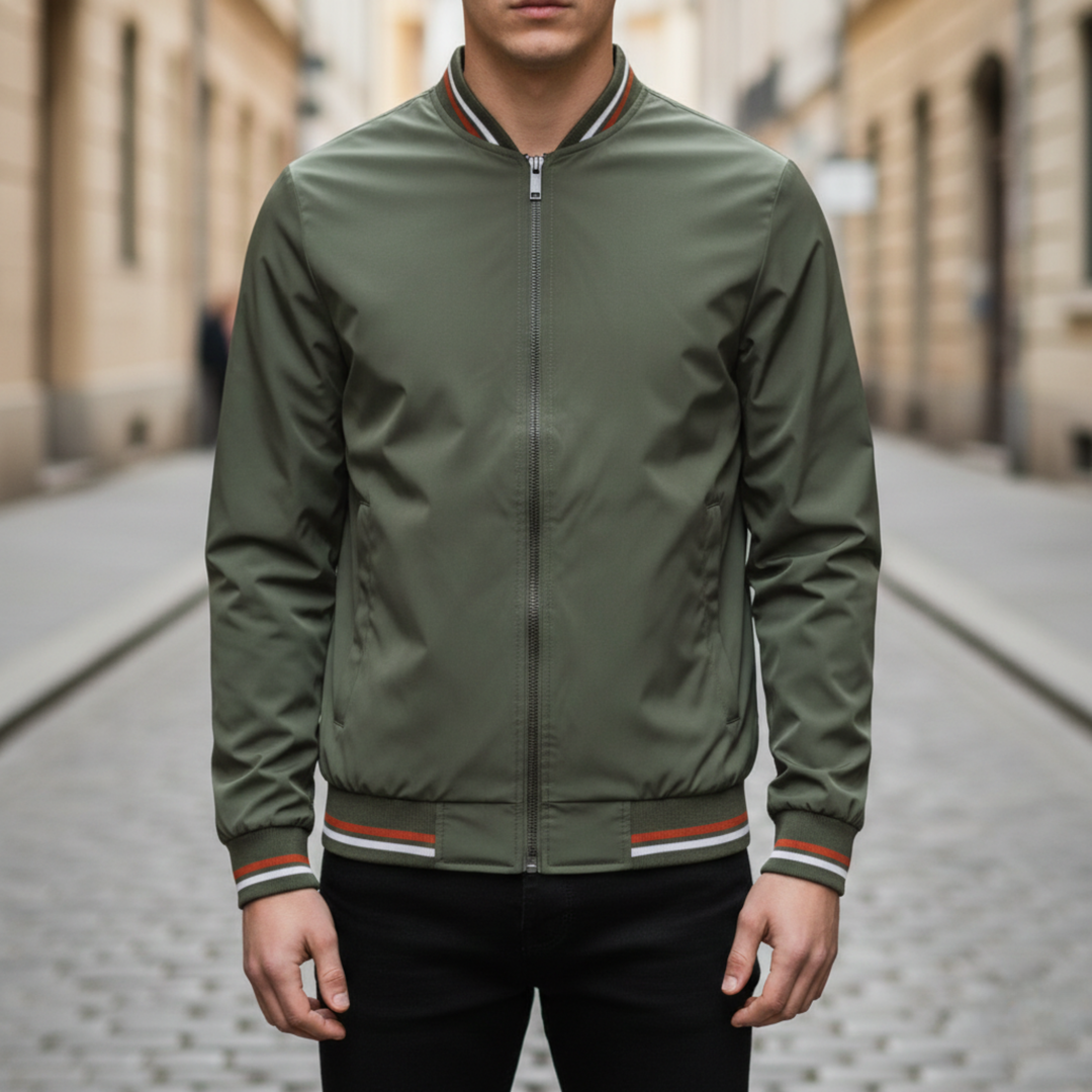 Bomber Jacket Zip Front Lightweight Men