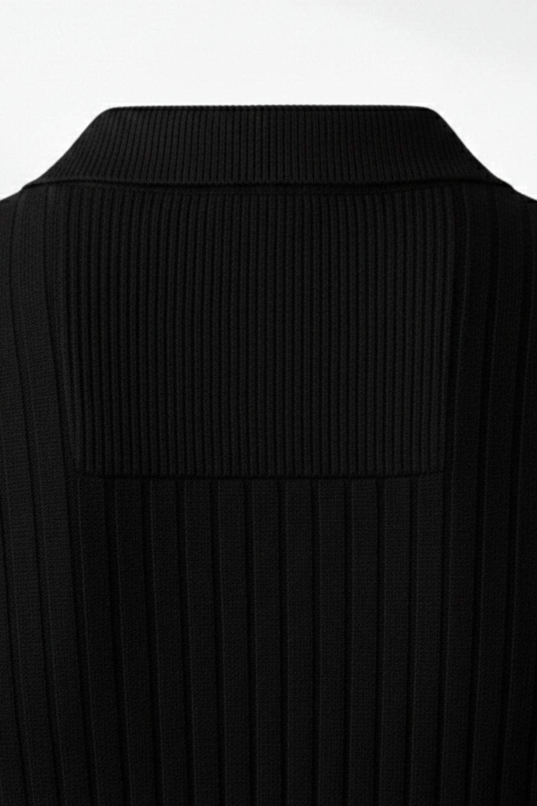 Suéter de polo de punto acanalado para hombres