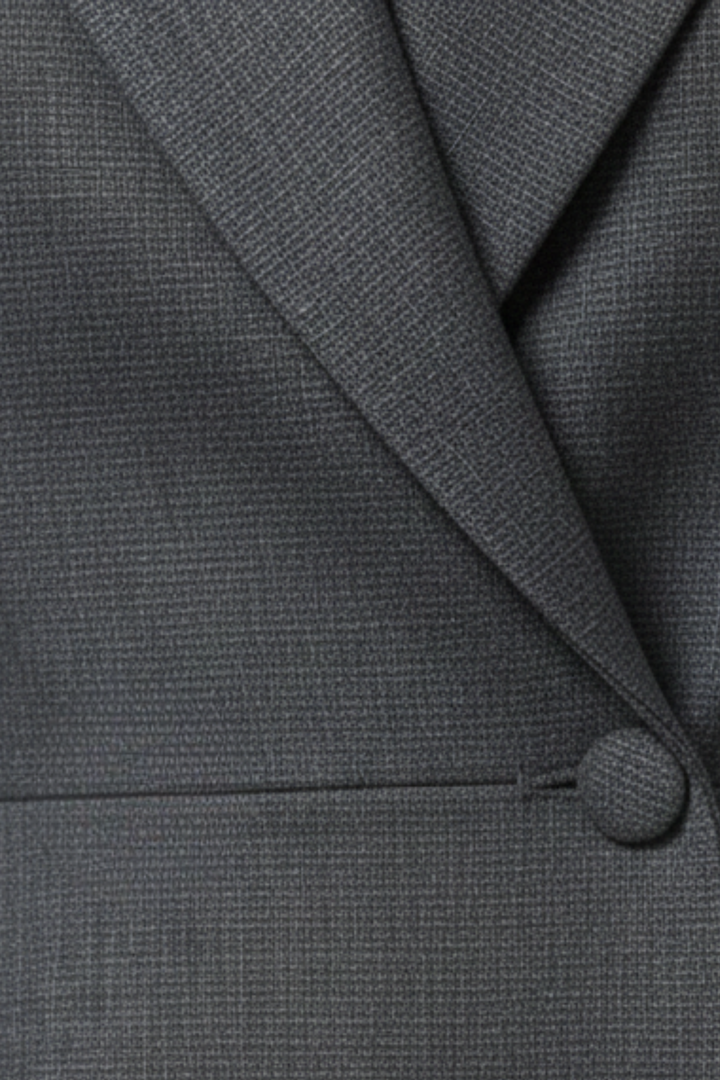 Robe blazer midi pour femme à manches longues avec boutons sur le devant