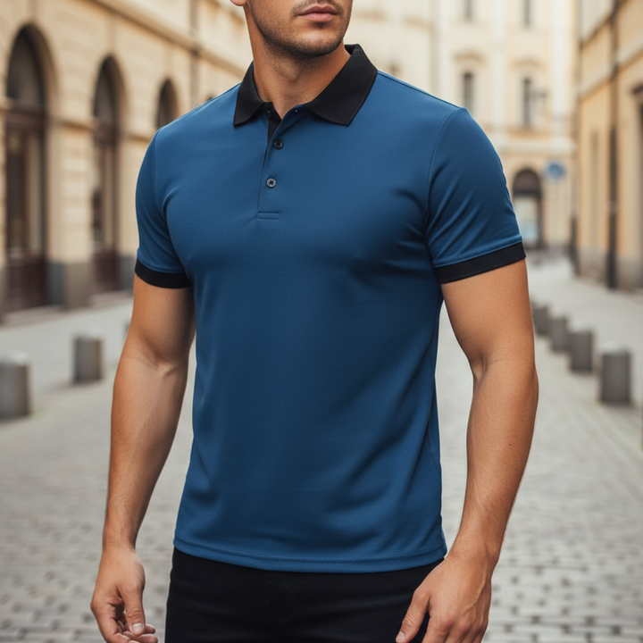 Camisa Polo para Hombre de Manga Corta Ajuste Deportivo
