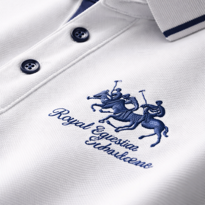 Camisa Polo de Manga Corta Bordada Casual para Hombres