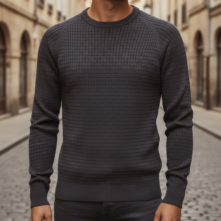Pull à col rond pour homme à manches longues