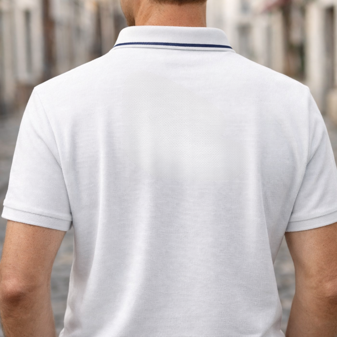 Camisa Polo de Manga Corta Bordada Casual para Hombres