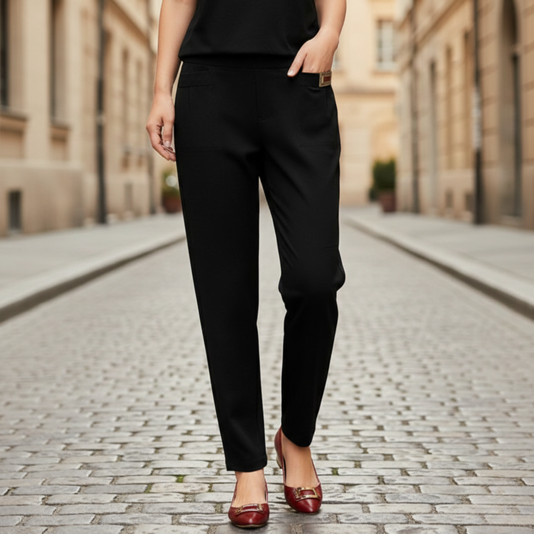 Pantalon droit longueur totale pour femme