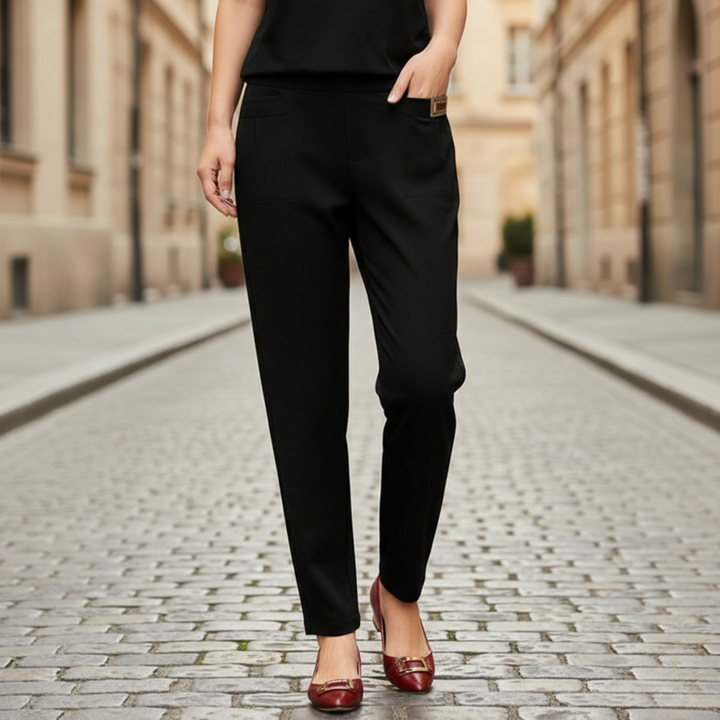 Pantalon droit longueur totale pour femme