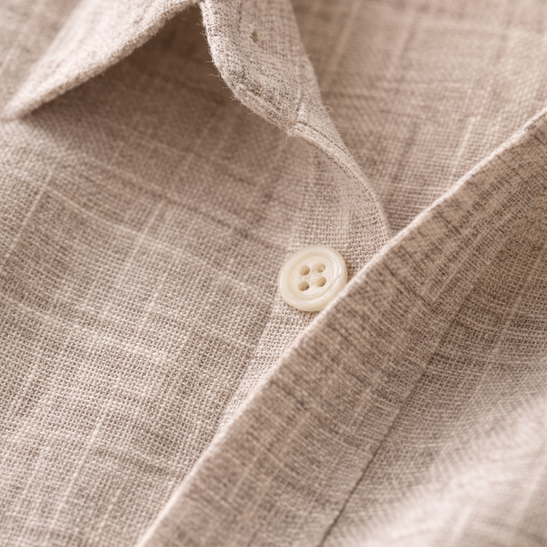 Camisa de Manga Corta Casual de Verano para Hombre Negra