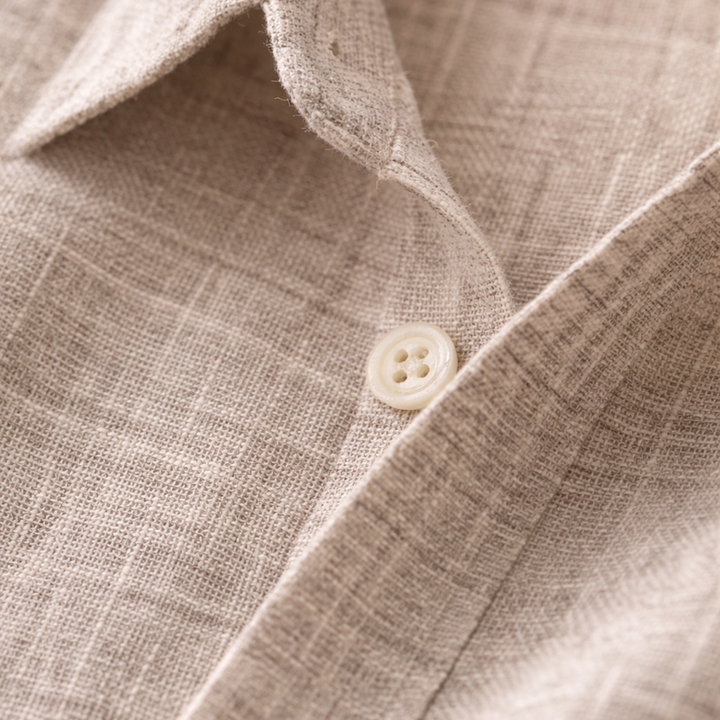 Camisa de Manga Corta Casual de Verano para Hombre Negra