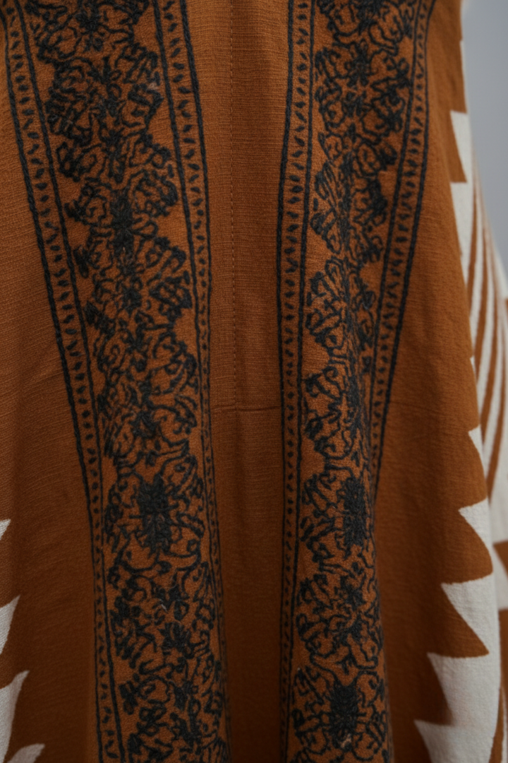 Robe longue imprimée bohème pour femme