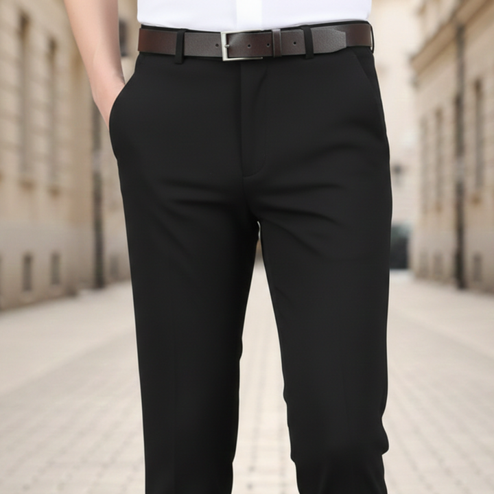 Pantalon extensible pour homme coupe ajustée longueur totale