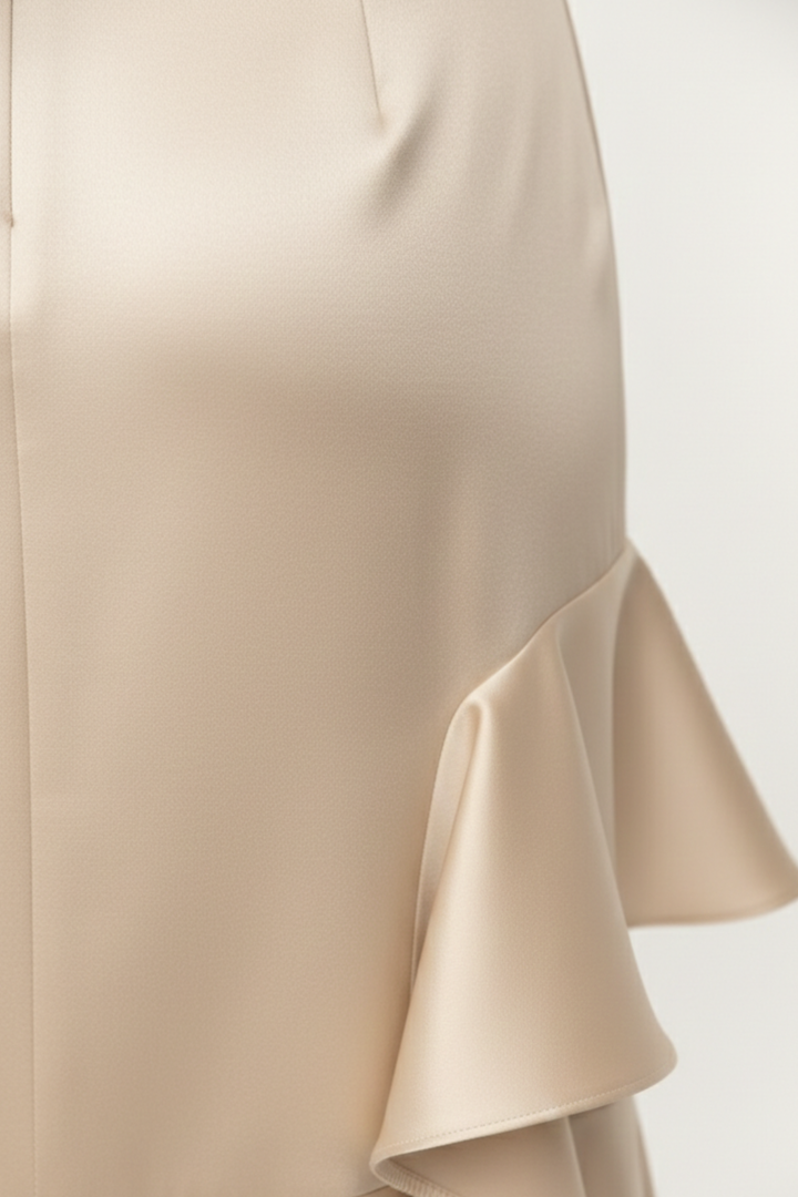 Vestido de Noche de Satén con Halter para Mujeres