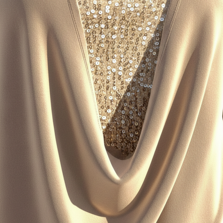 Blouse pour femme à manches longues avec paillettes élégante