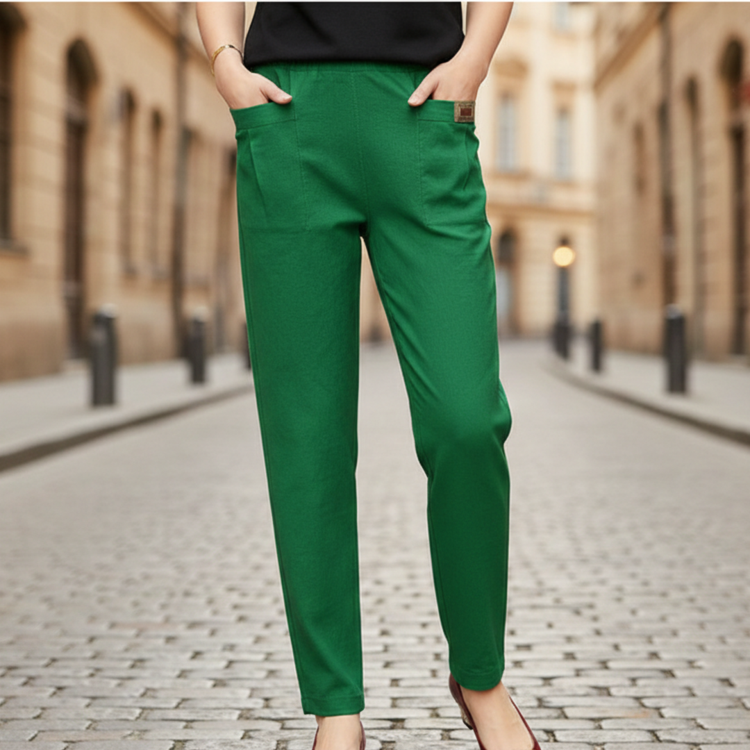 Pantalon droit longueur totale pour femme