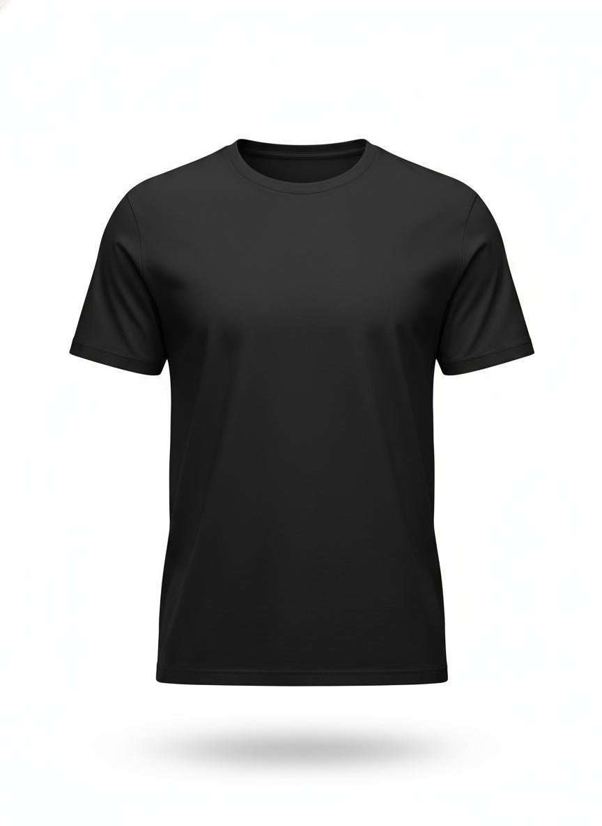 Classic Black Men's Crew Neck T-Shirt