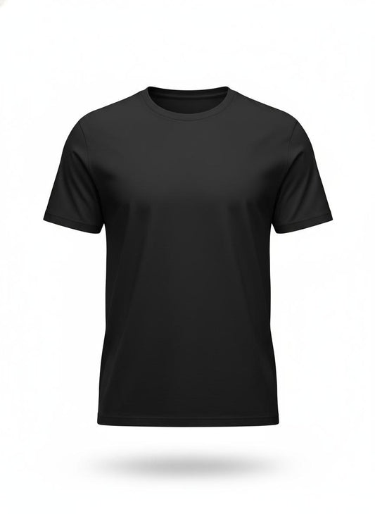 Classic Black Men's Crew Neck T-Shirt