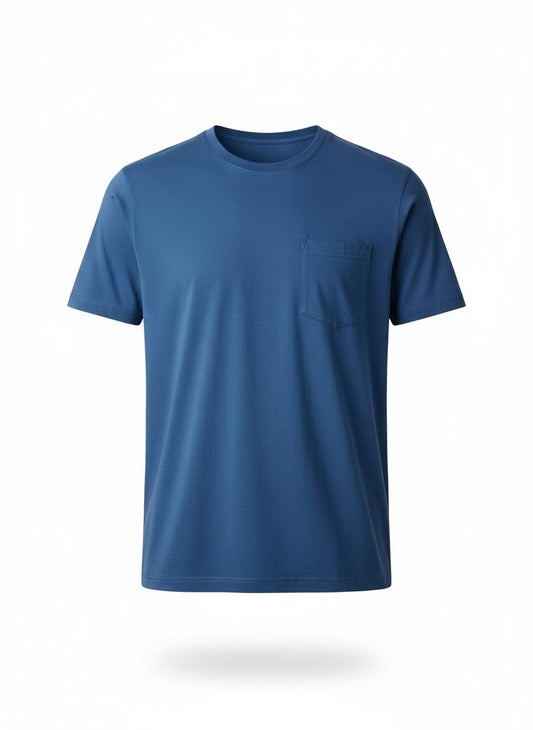 Blue Men's Pocket T-Shirt