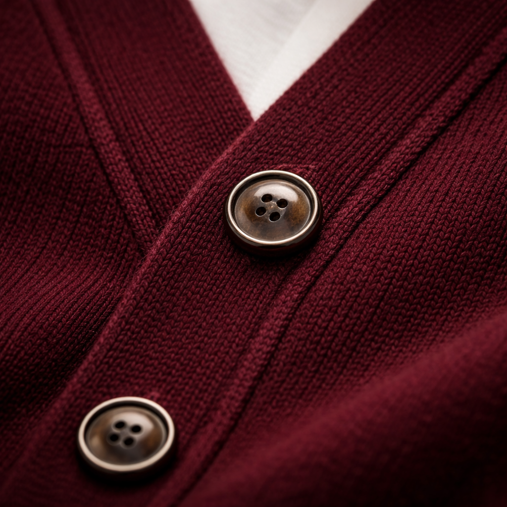 Men’s Button Front V-Neck Cardigan Classic