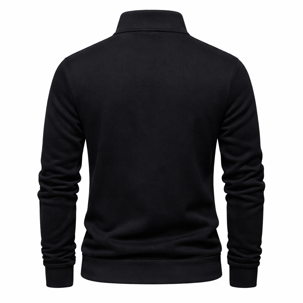 Sweat-shirt minimaliste à demi-fermeture éclair pour homme, décontracté