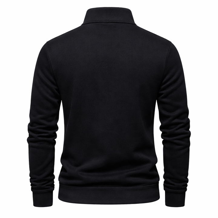 Sweat-shirt minimaliste à demi-fermeture éclair pour homme, décontracté